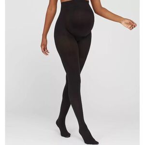 ASSETS by SPANX Maternity Tights‎ Size 3 (150-180#) Black Opaque Stripe